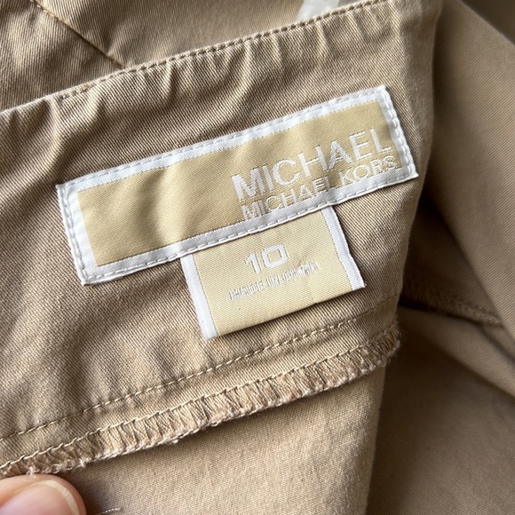 MICHAEL MICHAEL KORS Tan Faux Wrap Waist Pencil Skirt Size 10 - Picture 3 of 12
